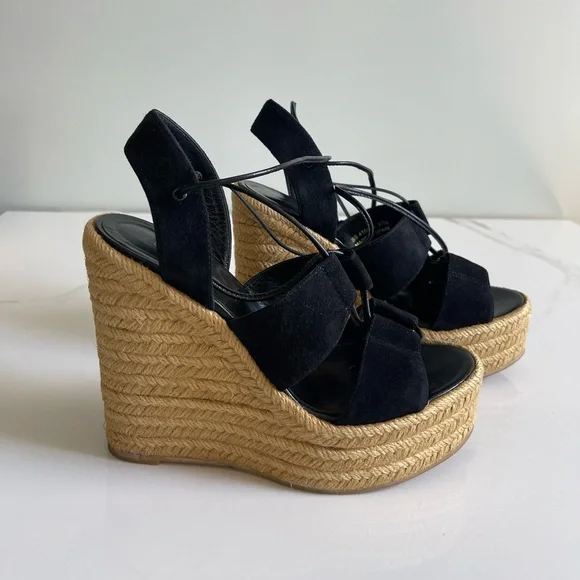 NEW IN BOX SAINT LAURENT LACE UP ESPADRILLES - Picture 8 of 13